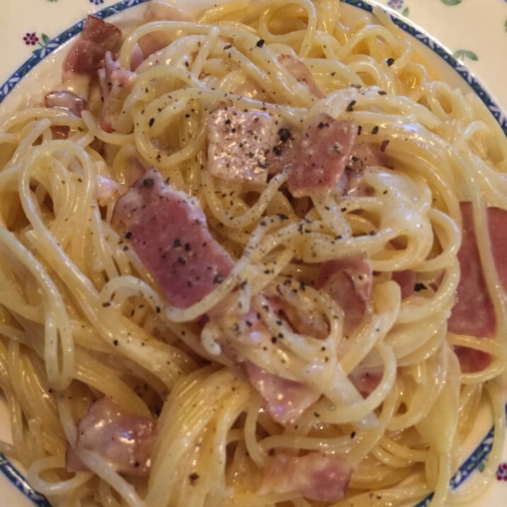 牛乳で出来る 簡単 ヘルシーカルボナーラ レシピ 作り方 By Hikarin926 楽天レシピ